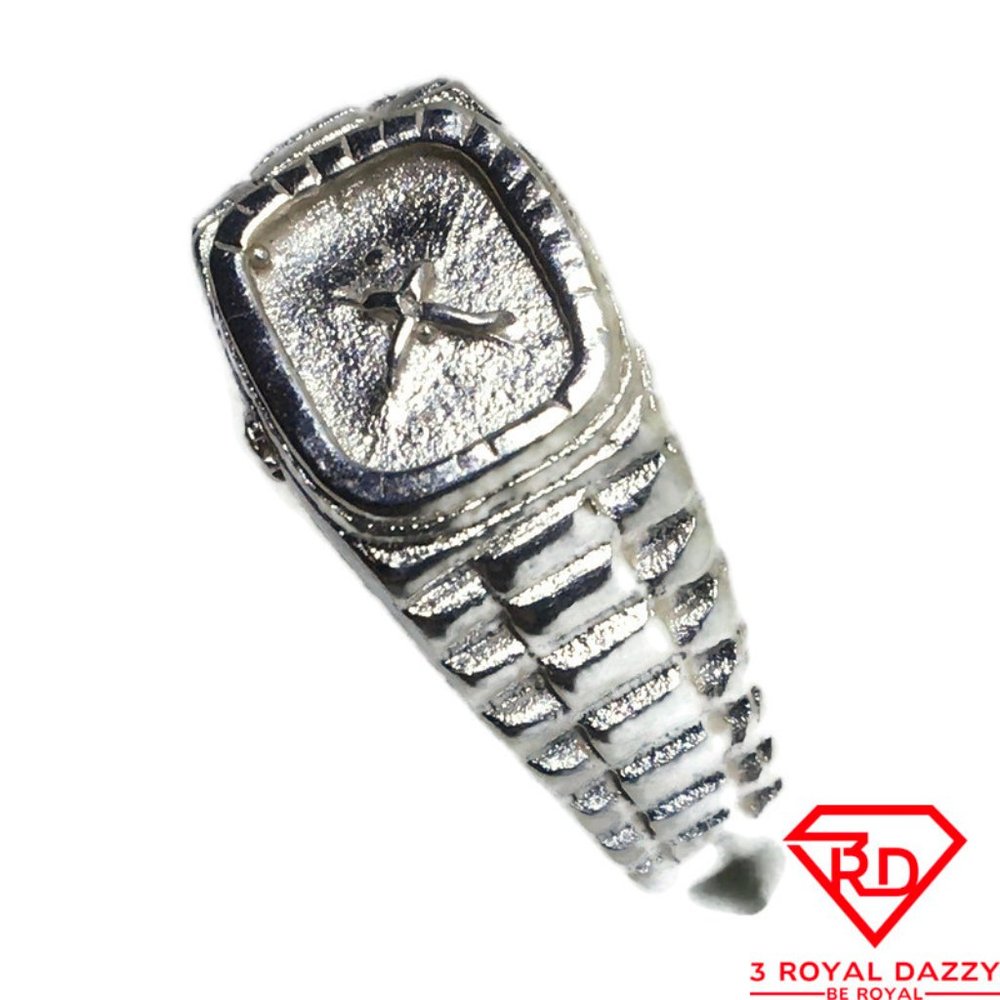 Wrist Watch ring band 925 Solid silver S6